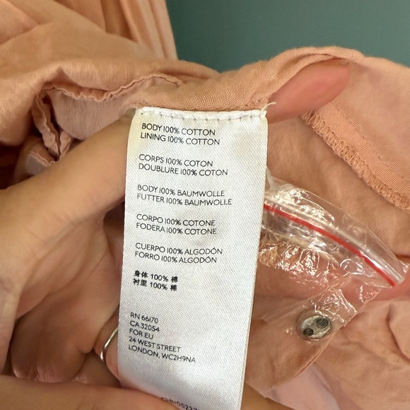 FREE PEOPLE pleated tank top peachy pink sz small - Picture 6 of 6